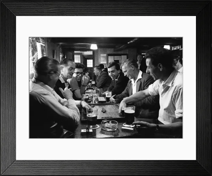 Framed Print : The domino players of The Olde Leathern Bottel, Wednesbury Framed Print : The domino players of The Olde Leathern Bottel, Wednesbury