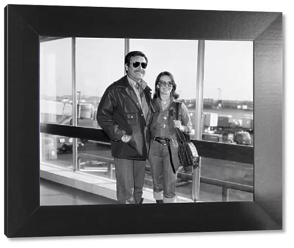 Actor Robert Wagner and actress wife Natalie Wood arriving in London en route for