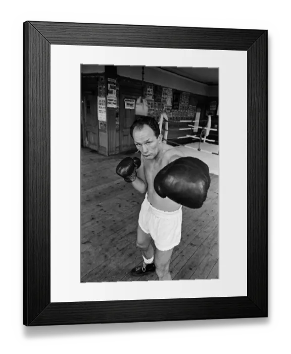 Framed Print : Henry Cooper pictured in training. 16th April 1966 Framed Print : Henry Cooper pictured in training. 16th April 1966