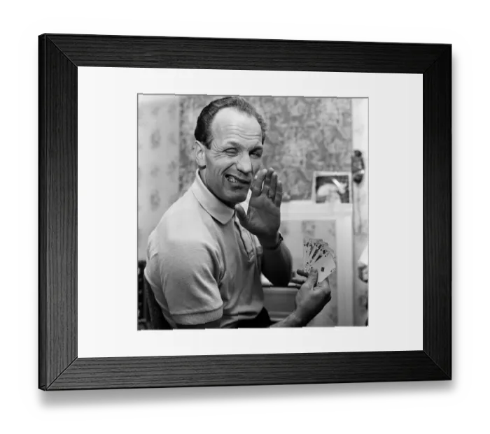 Framed Print : Henry Cooper spending the eve of his big fight against Cassius Clay relaxing at his Framed Print : Henry Cooper spending the eve of his big fight against Cassius Clay relaxing at his