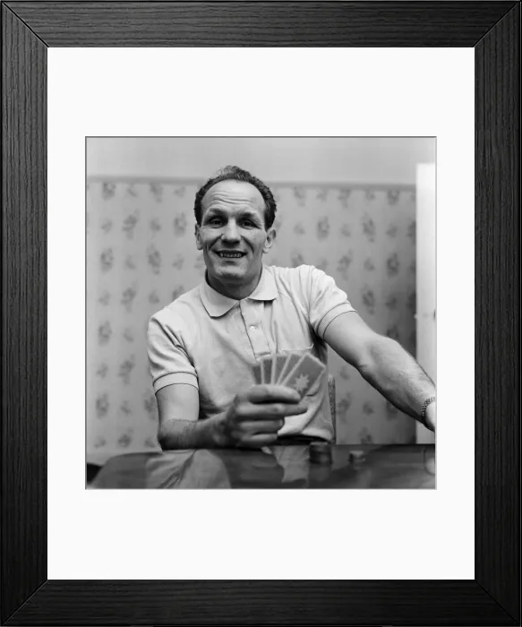 Framed Print : Henry Cooper spending the eve of his big fight against Cassius Clay relaxing at his Framed Print : Henry Cooper spending the eve of his big fight against Cassius Clay relaxing at his