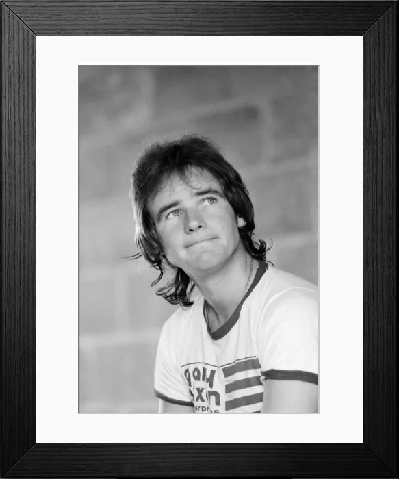 Framed Print : Britiains World Motorcycle racing Champion Barry Sheene pictured at Silverstone
