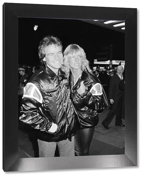 British Motorcycle road racer Barry Sheene with girlfriend Stephanie McLean attend