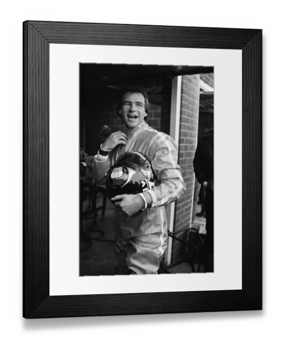 Framed Print : British Motorcycle road racer Barry Sheene at Snetterton