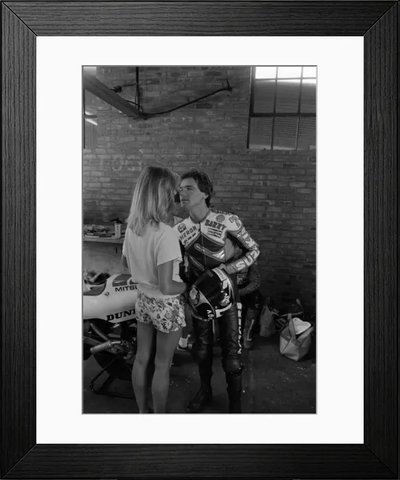 Framed Print : British Motorcycle road racer Barry Sheene attending the South Africa Grand Prix Framed Print : British Motorcycle road racer Barry Sheene attending the South Africa Grand Prix