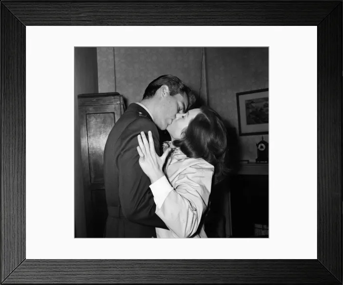 Framed Print : For three hours American film star Robert Wagner was kissing Shirley Anne Field to get Framed Print : For three hours American film star Robert Wagner was kissing Shirley Anne Field to get