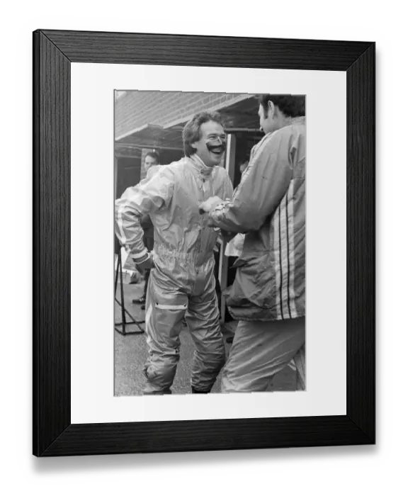 Framed Print : British Motorcycle road racer Barry Sheene at Snetterton