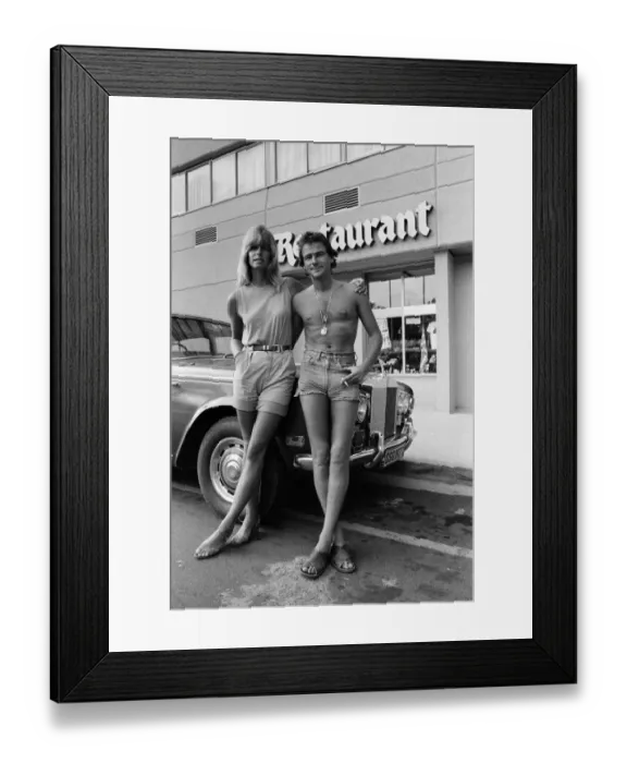 Framed Print : British Motorcycle road racer Barry Sheene attending the South Africa Grand Prix