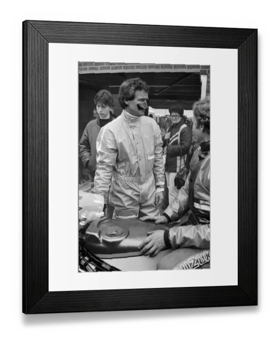 Framed Print : British Motorcycle road racer Barry Sheene at Snetterton
