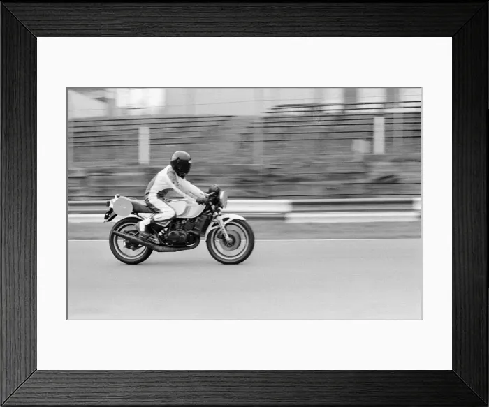 Framed Print : British Motorcycle road racer Barry Sheene takes part in his first serious workout with a Framed Print : British Motorcycle road racer Barry Sheene takes part in his first serious workout with a