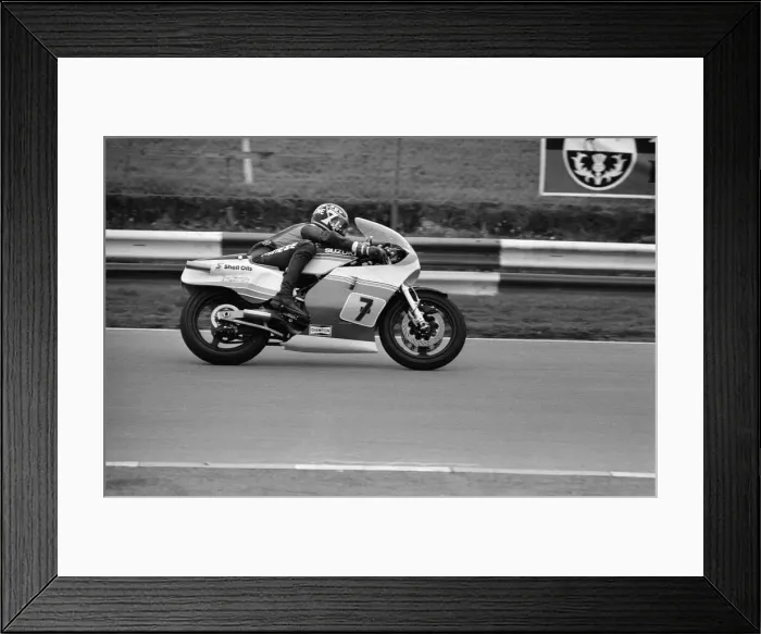 Framed Print : British Motorcycle road racer Barry Sheene takes part in his first serious workout with a Framed Print : British Motorcycle road racer Barry Sheene takes part in his first serious workout with a