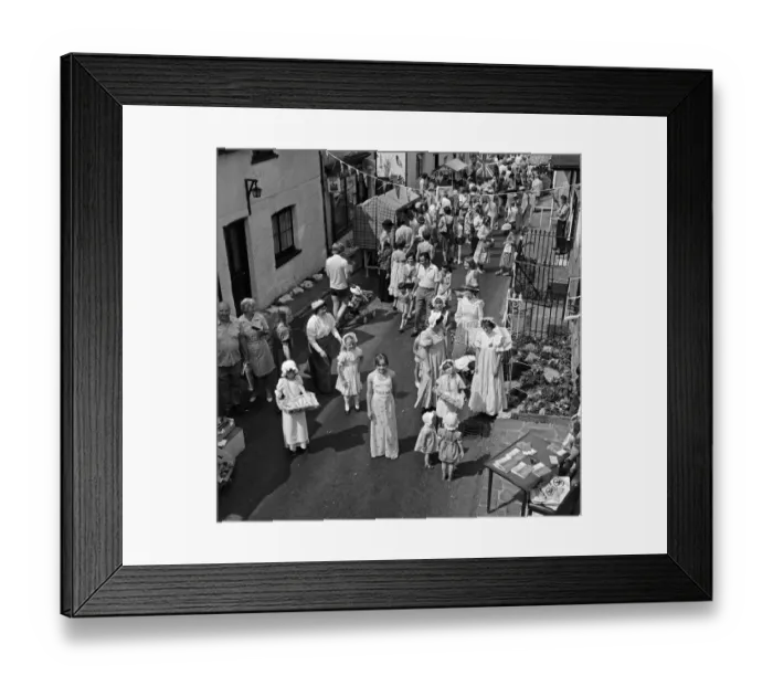 Framed Print : Sonning Festival. Sonning High Street, Berkshire. June 1976