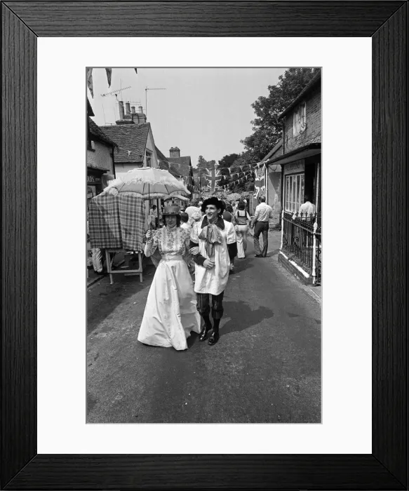 Framed Print : Sonning Festival. Sonning High Street, Berkshire. June 1976
