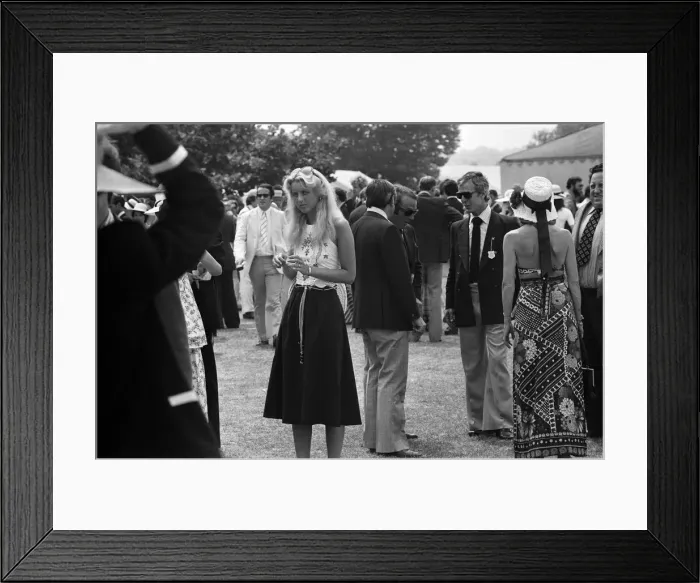 Framed Print : People enjoying the Henley Regatta. River Thames, Henley-on-Thames, Oxfordshire