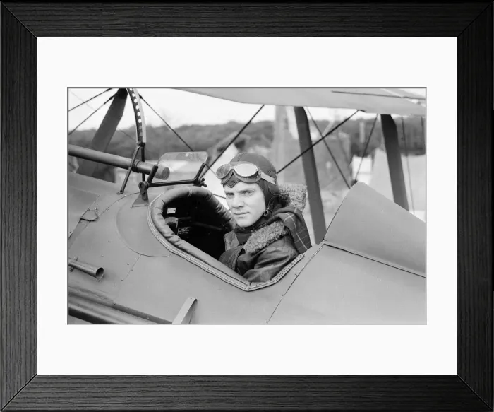 Framed Print : Malcolm McDowell on the set of Aces High, the story of the Royal Flying Corps Framed Print : Malcolm McDowell on the set of Aces High, the story of the Royal Flying Corps