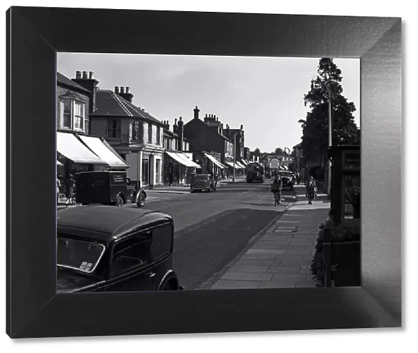Marlowes street scene in Hemel Hempstead, Hertfordshire. 12th August 1949
