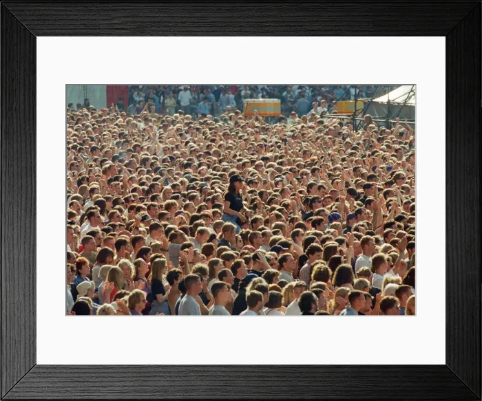 Framed Print : The huge audience watch American Rock Group REM, and Del Amitri perform at Cardiff Arms Framed Print : The huge audience watch American Rock Group REM, and Del Amitri perform at Cardiff Arms
