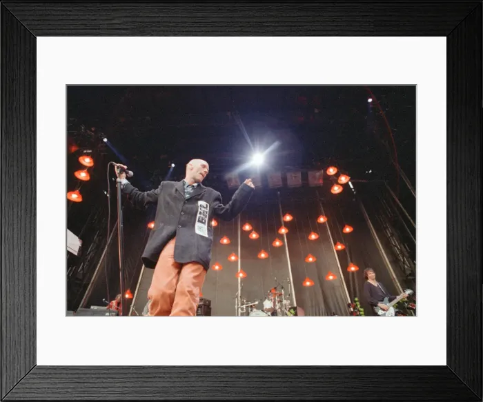 Framed Print : Michael Stipe, lead singer with the American Rock Group REM, perform at Cardiff Arms Park Framed Print : Michael Stipe, lead singer with the American Rock Group REM, perform at Cardiff Arms Park