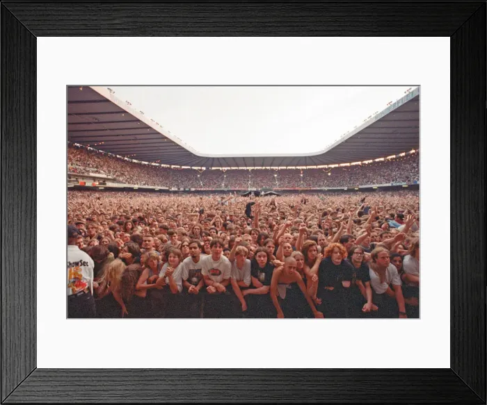 Framed Print : The huge audience watch American Rock Group REM, and Del Amitri perform at Cardiff Arms Framed Print : The huge audience watch American Rock Group REM, and Del Amitri perform at Cardiff Arms