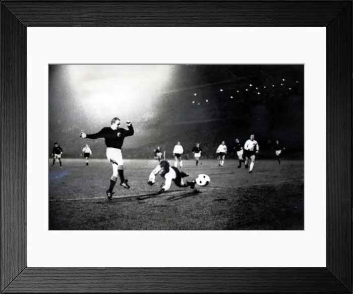 Framed Print : 1970 World Cup Qualifying match at Volkspark, Hamburg. West Germany 3 v Scotland 2 Framed Print : 1970 World Cup Qualifying match at Volkspark, Hamburg. West Germany 3 v Scotland 2