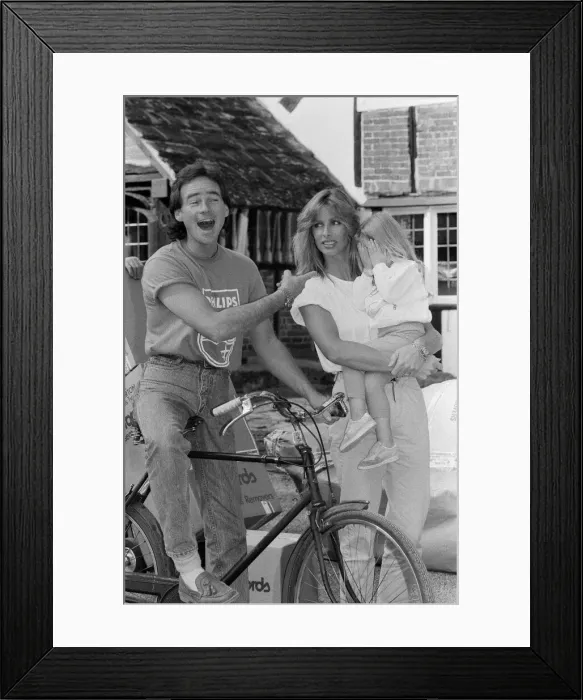 Framed Print : Former British Motorcycle road racer Barry Sheene prepares for a new life in the sun as Framed Print : Former British Motorcycle road racer Barry Sheene prepares for a new life in the sun as