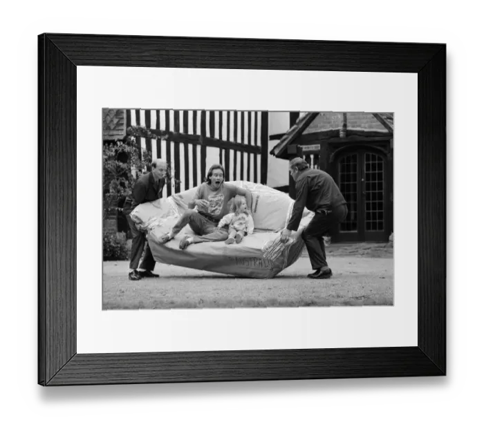 Framed Print : Former British Motorcycle road racer Barry Sheene prepares for a new life in the sun as Framed Print : Former British Motorcycle road racer Barry Sheene prepares for a new life in the sun as