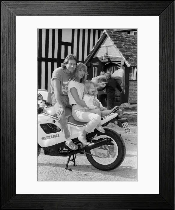 Framed Print : Former British Motorcycle road racer Barry Sheene prepares for a new life in the sun as Framed Print : Former British Motorcycle road racer Barry Sheene prepares for a new life in the sun as
