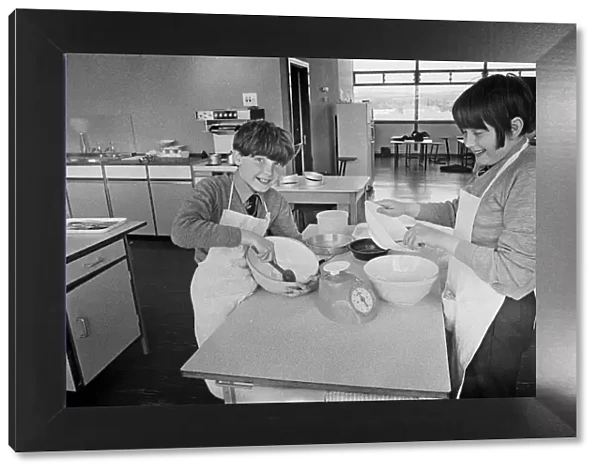 Boys cookery club at Huncliffe School, Saltburn. 1972