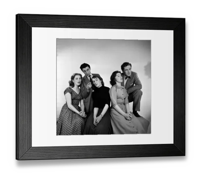 Framed Print : Rada students. Left to right, Pauline Devaney, Neville Jacobson, Marian Diamond