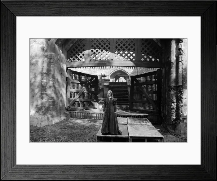 Framed Print : On a beautiful summers morning at the Tower of London, BBC film unit produced rain Framed Print : On a beautiful summers morning at the Tower of London, BBC film unit produced rain