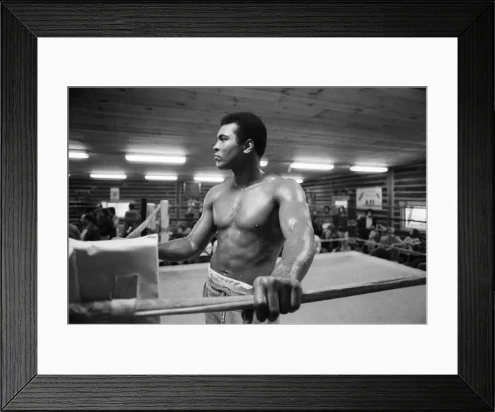 Framed Print : Muhammad Ali training at his camp in Deer Lake Pennsylvania. 23rd January 1974