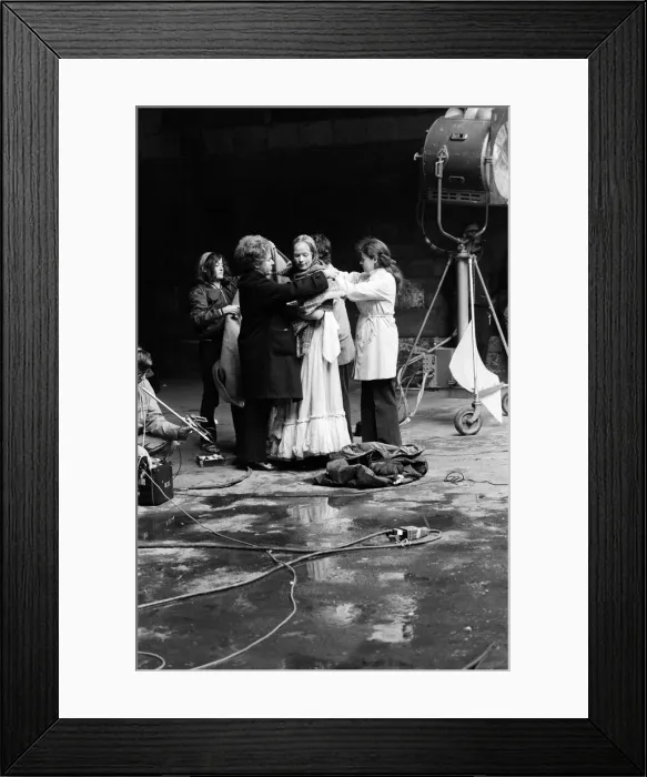 Framed Print : On a beautiful summers morning at the Tower of London, BBC film unit produced rain Framed Print : On a beautiful summers morning at the Tower of London, BBC film unit produced rain