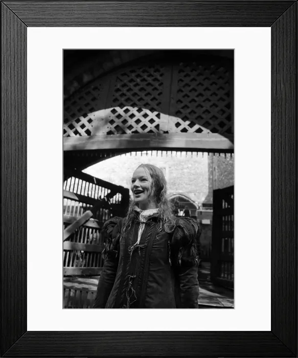 Framed Print : On a beautiful summers morning at the Tower of London, BBC film unit produced rain Framed Print : On a beautiful summers morning at the Tower of London, BBC film unit produced rain