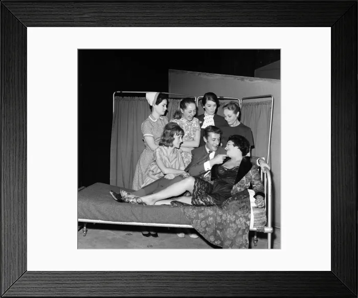 Framed Print : The cast of a new comedy play called Alfie, written by Bill Naughton Framed Print : The cast of a new comedy play called Alfie, written by Bill Naughton