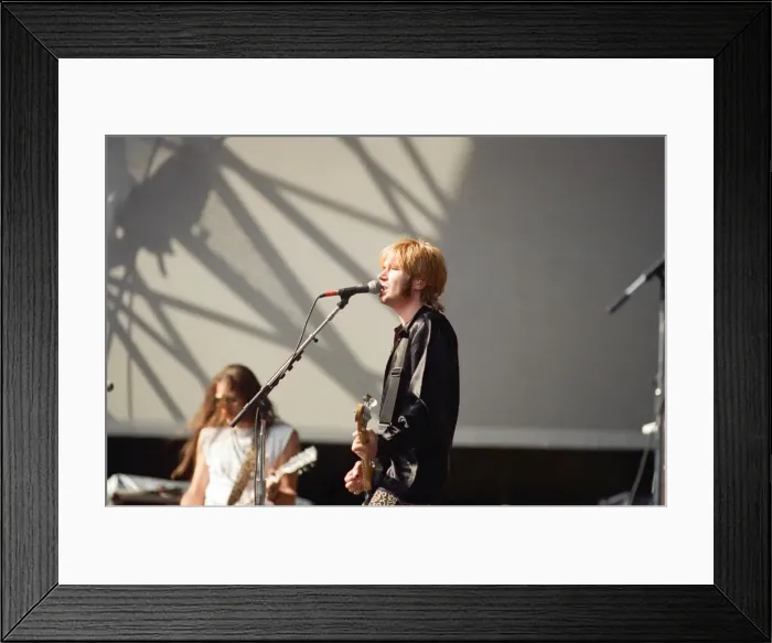 Framed Print : Justin Currie, lead singer of the British rock group Del Amitri