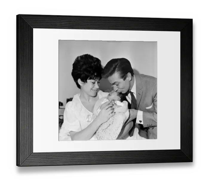Framed Print : Gillian Vaughan, wife of comedian Des O Connor, had a baby daughter five days ago Framed Print : Gillian Vaughan, wife of comedian Des O Connor, had a baby daughter five days ago