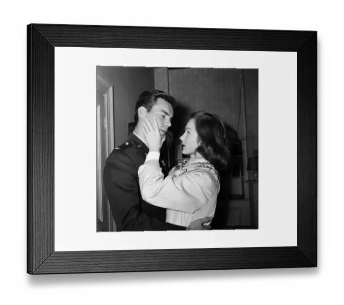 Framed Print : For three hours American film star Robert Wagner was kissing Shirley Anne Field to get Framed Print : For three hours American film star Robert Wagner was kissing Shirley Anne Field to get