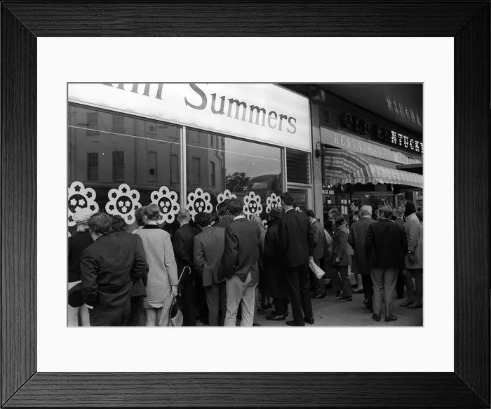 Framed Print : Shops and Shopping Ann Summers displaying some of the items she is selling in her new sex Framed Print : Shops and Shopping Ann Summers displaying some of the items she is selling in her new sex