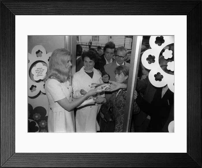 Framed Print : Shops and Shopping Ann Summers displaying some of the items she is selling in her new sex