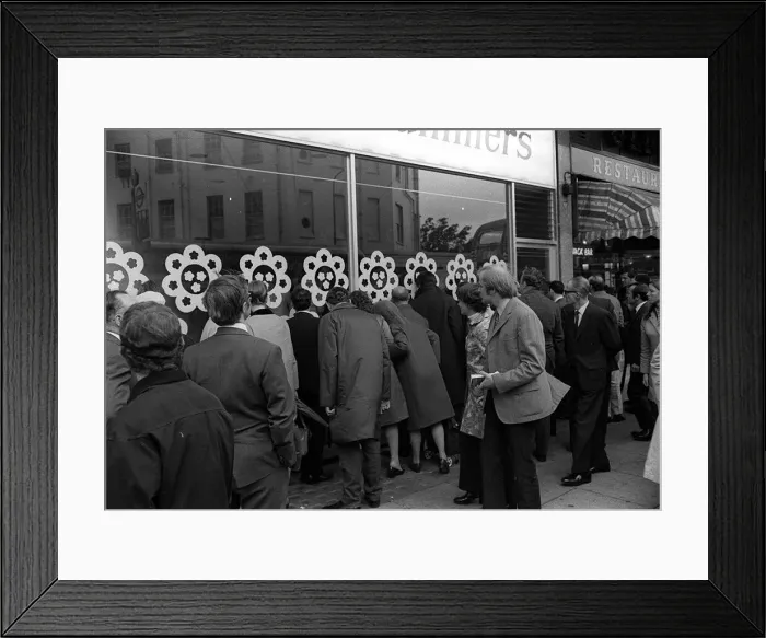 Framed Print : Shops and Shopping Ann Summers displaying some of the items she is selling in her new sex Framed Print : Shops and Shopping Ann Summers displaying some of the items she is selling in her new sex