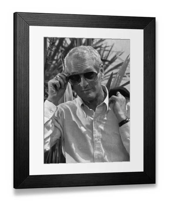 Framed Print : Actor Paul Newman seen here at the Cannes Film Festival at the premiere of The Glass
