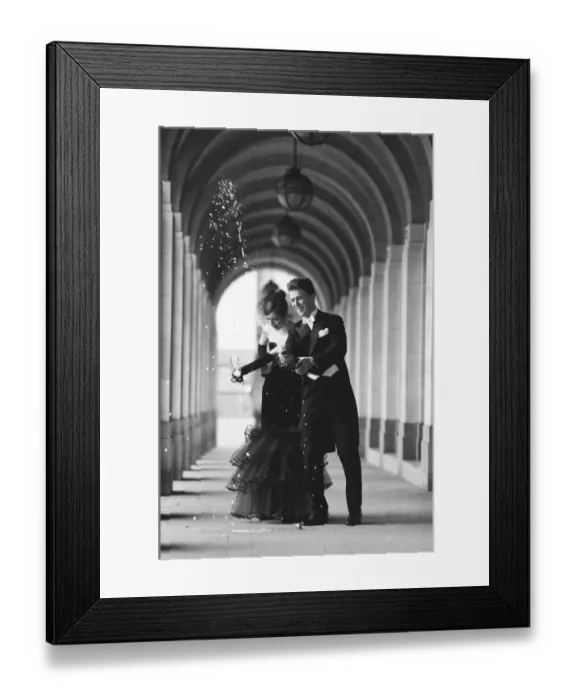 Framed Print : Two darlings of the deb set offer a toast to fashion as they prepared for a night of Framed Print : Two darlings of the deb set offer a toast to fashion as they prepared for a night of