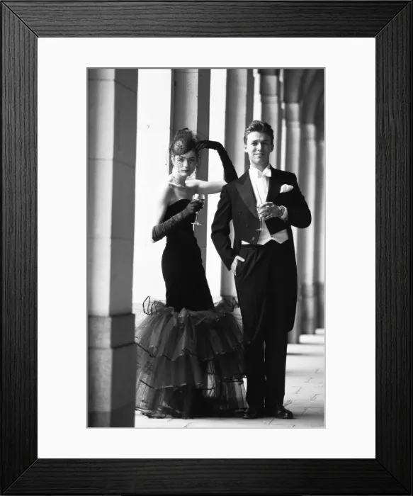 Framed Print : Two darlings of the deb set offer a toast to fashion as they prepared for a night of Framed Print : Two darlings of the deb set offer a toast to fashion as they prepared for a night of