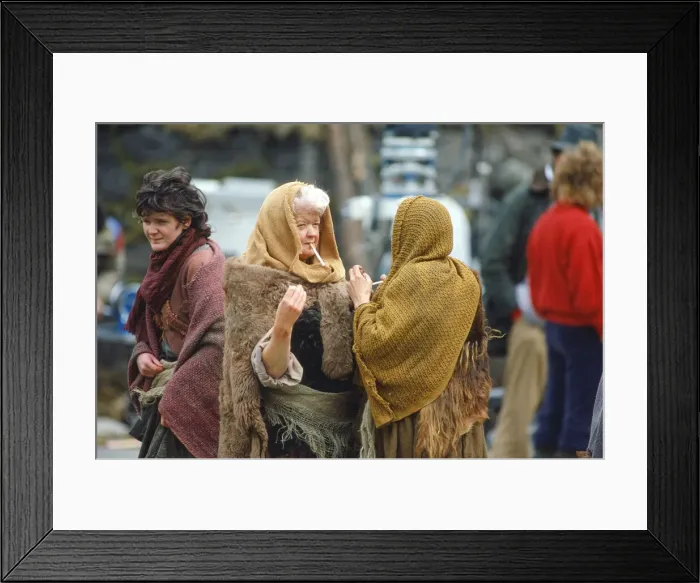 Framed Print : The filming of Highlander film. Circa May 1985 Framed Print : The filming of Highlander film. Circa May 1985