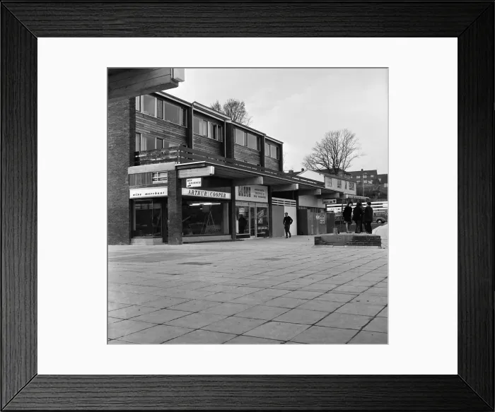 Framed Print : New shopping centre, near Prospect Park, Reading, Berkshire. 14th February 1967 Framed Print : New shopping centre, near Prospect Park, Reading, Berkshire. 14th February 1967