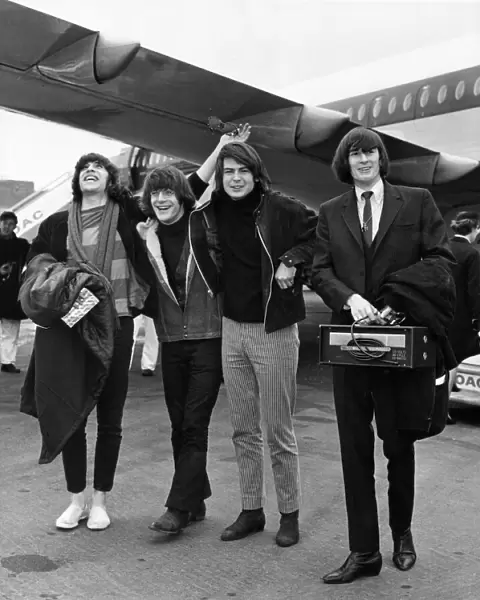 American pop group The Lovin Spoonful pop group arriving at London Airport from New