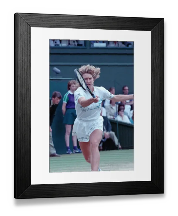 Framed Print : Steffi Graf pictured. Steffi Graf beats current 6 times defending champion