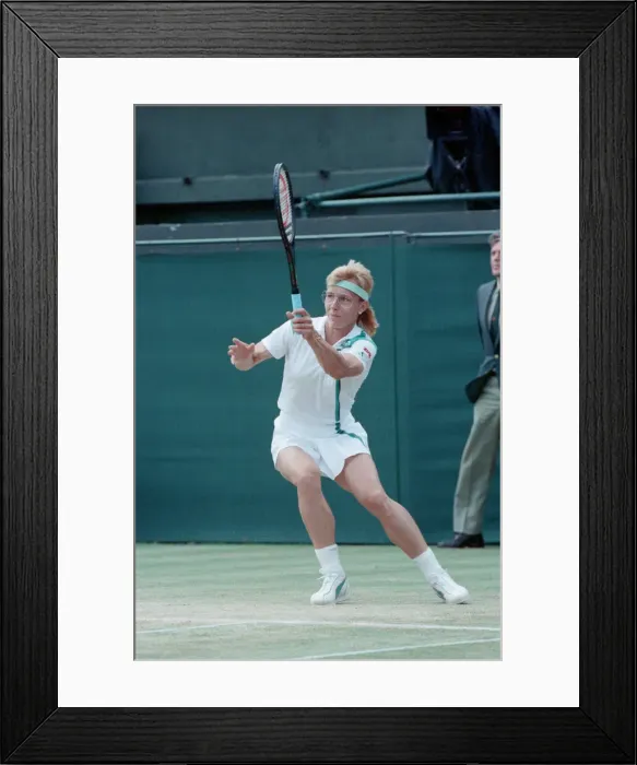 Framed Print : Martina Navratilova during her Ladies Singles Final against Steffi Graf in 1988 Framed Print : Martina Navratilova during her Ladies Singles Final against Steffi Graf in 1988