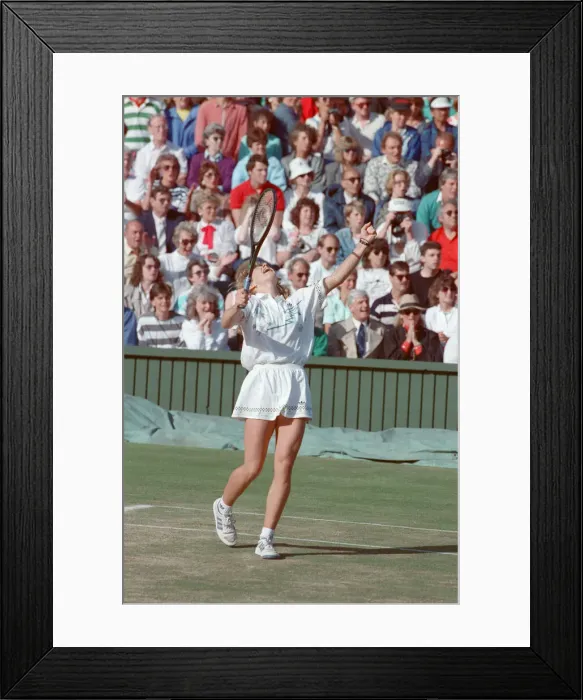 Framed Print : Steffi Graf pictured. Steffi Graf beats current 6 times defending champion Framed Print : Steffi Graf pictured. Steffi Graf beats current 6 times defending champion