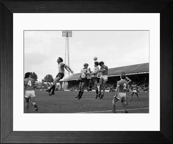 Framed Print : Football match, Reading v Blackpool, final score 1-0 to Reading. League Division Three Framed Print : Football match, Reading v Blackpool, final score 1-0 to Reading. League Division Three